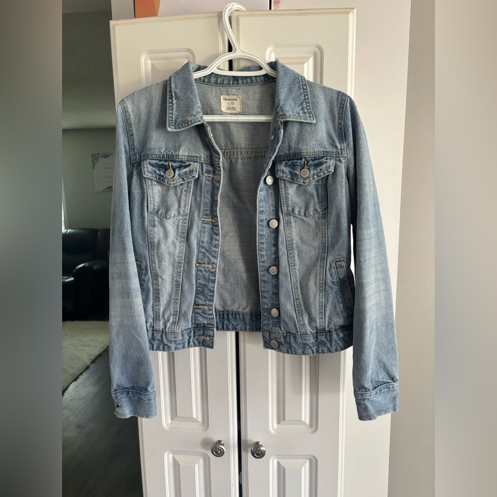 Blue Notes Cropped Denim Jacket